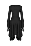 Gothic modol lace up chest midi dress DW345 - Gothlolibeauty