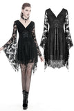 Gothic Japanese lace dress with kimono neck DW347 - Gothlolibeauty