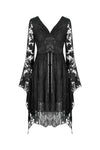 Gothic Japanese lace dress with kimono neck DW347 - Gothlolibeauty