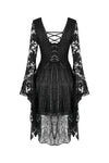 Gothic Japanese lace dress with kimono neck DW347 - Gothlolibeauty