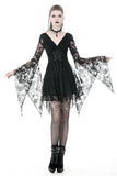 Gothic Japanese lace dress with kimono neck DW347 - Gothlolibeauty