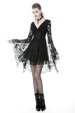 Gothic Japanese lace dress with kimono neck DW347 - Gothlolibeauty