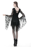 Gothic Japanese lace dress with kimono neck DW347 - Gothlolibeauty