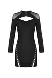 Punk mermaid sexy lace up thigh pencil dress DW353 - Gothlolibeauty