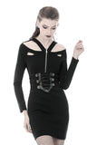 Punk bandage waist tight dress DW359 - Gothlolibeauty