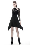 Gothic hollow cross dress with lacey long sleeves DW363 - Gothlolibeauty