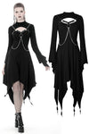 Punk chain long sleeves dress DW365 - Gothlolibeauty