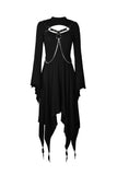 Punk chain long sleeves dress DW365 - Gothlolibeauty