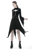 Punk chain long sleeves dress DW365 - Gothlolibeauty