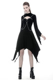 Punk chain long sleeves dress DW365 - Gothlolibeauty