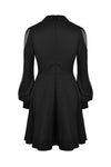 Gothic coffin and cross front long sleeves dress DW378 - Gothlolibeauty