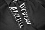 Gothic coffin and cross front long sleeves dress DW378 - Gothlolibeauty