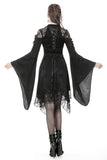 Gothic lace hollow shoulders kimono dress DW380 - Gothlolibeauty