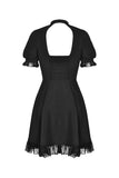 Gothic lolita hearted lace up midi dress DW389 - Gothlolibeauty