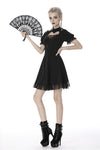 Gothic lolita hearted lace up midi dress DW389 - Gothlolibeauty