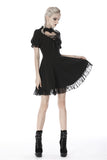 Gothic lolita hearted lace up midi dress DW389 - Gothlolibeauty