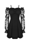 Gothic sexy off-shoulder lacey sleeves dress DW390 - Gothlolibeauty