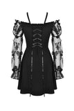 Gothic sexy off-shoulder lacey sleeves dress DW390 - Gothlolibeauty