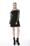 Gothic sexy off-shoulder lacey sleeves dress DW390 - Gothlolibeauty