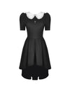 Black lolita Whiteite collar cocktail dress DW397 - Gothlolibeauty