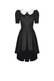 Black lolita Whiteite collar cocktail dress DW397 - Gothlolibeauty