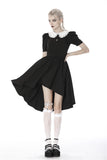 Black lolita Whiteite collar cocktail dress DW397 - Gothlolibeauty