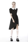 Black lolita Whiteite collar cocktail dress DW397 - Gothlolibeauty