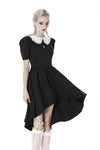 Black lolita Whiteite collar cocktail dress DW397 - Gothlolibeauty