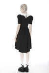 Black lolita Whiteite collar cocktail dress DW397 - Gothlolibeauty