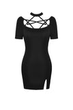 Punk bandage chest tight dress DW406 - Gothlolibeauty