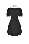 Punk Whiteite lapel collar short sleeves dress DW410 - Gothlolibeauty