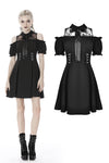 Gothic lolita off shoulder collar bow dress DW415 - Gothlolibeauty