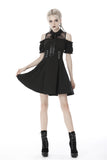 Gothic lolita off shoulder collar bow dress DW415 - Gothlolibeauty