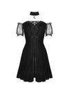 Gothic daliy mesh short sleeves halter dress DW417