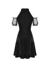 Gothic daliy mesh short sleeves halter dress DW417 - Gothlolibeauty