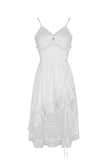 Steampunk Whiteite cocktail lace strap dress DW420 - Gothlolibeauty