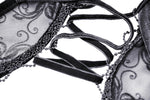Gothic lace up collar velvet dress  DW428