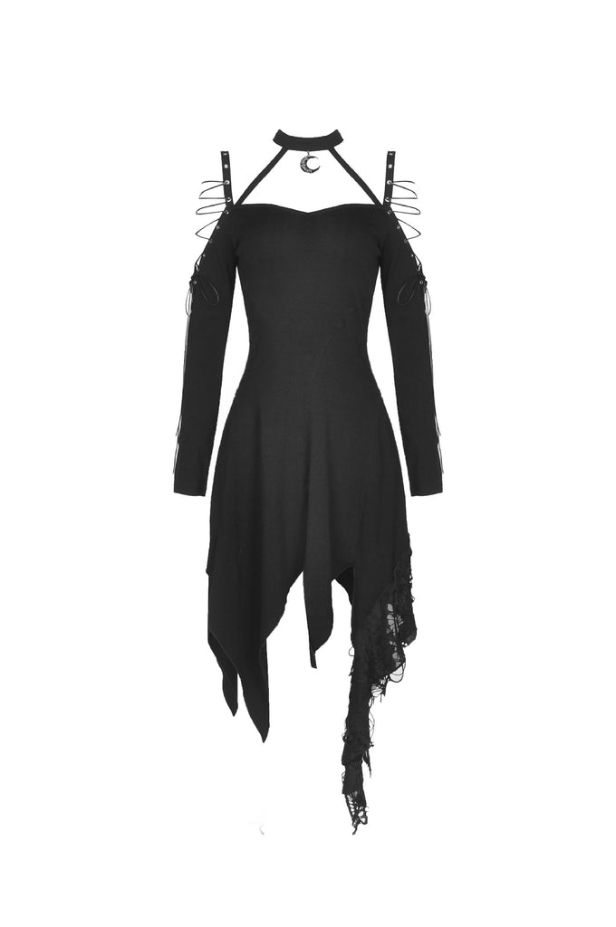Punk off-shoulders ripped dress DW430 Gothlolibeauty Punk off-shoulders ripped dress DW430 Gothlolibeauty