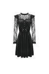 Gothic doll frilly lace velvet dress DW431