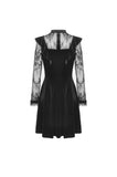 Gothic doll frilly lace velvet dress DW431