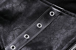 Punk zippered bandage longsleeves dress DW439
