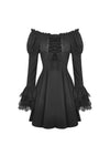 Gothic doll tie up bust off the shoulders dress DW441