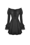 Gothic doll tie up bust off the shoulders dress DW441