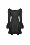 Gothic doll tie up bust off the shoulders dress DW441