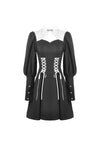 Gothic witch lace up longsleeves dress DW443