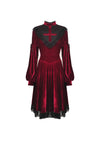Gothic ghost blood cross velvet dress DW448