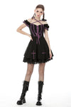 Harajuku purple black cross sweet cool rebel dress DW468