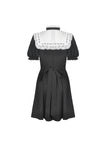 Women's hollow out peach heart melanism Alice dress DW469