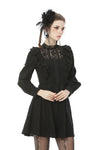 Dark mysterious frilly lace dress DW472