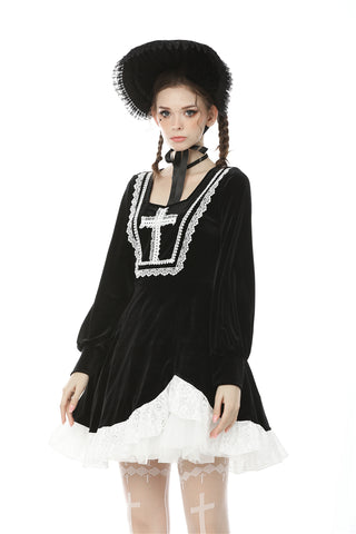 Dark haunted cross ghost dress DW481